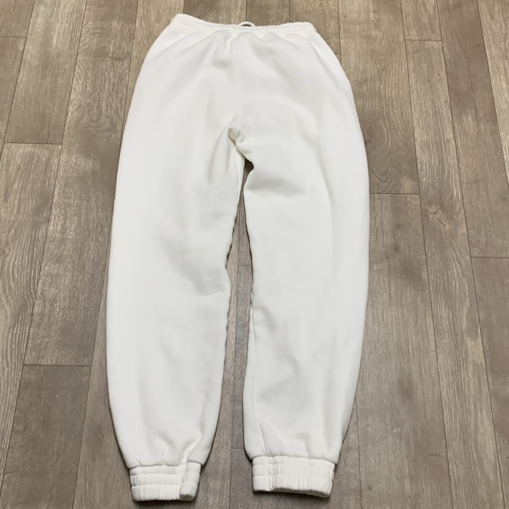 Abercrombie & Fitch White Fleece Track Joggers - Picture 2 of 7